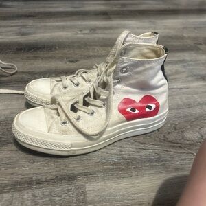 Converse High-Top Sneakers - White and Red